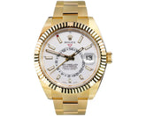 Sky-Dweller 42mm White Dial 18kt Yellow Gold Color