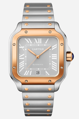 Cartier Santos Two-Tone Rose Gold & Gray Dial