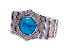 Gents 925 Silver Turquoise Ring