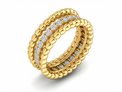 Perlée 1-Row Zircon Ring – 925 Silver