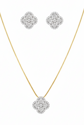 Van Cleef Inspired Locket Tops in Gold Plated 925 Silver with Zircon