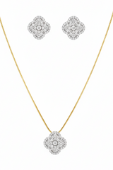 Van Cleef Inspired Locket Tops in Gold Plated 925 Silver with Zircon