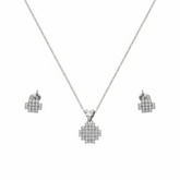 925 Silver Locket Set with Zircon Stone