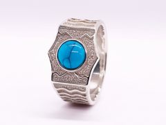 Gents 925 Silver Turquoise Ring