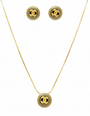 Chanel Inspired Locket Tops with Black Stone & CC Logo