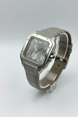 : The "Classic Santos" Slate & Grey Dual Time Leather