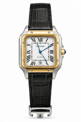 The "Classic Santos" Two-Tone Rose Gold & Leather