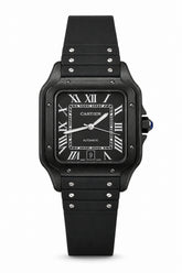 The "Classic Santos" Black ADLC & Onyx Rubber Strap