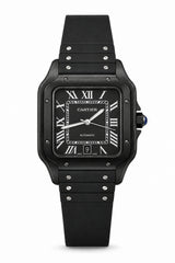 The "Classic Santos" Black ADLC & Onyx Rubber Strap