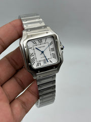 The "Classic Santos" Silver Steel Bracelet