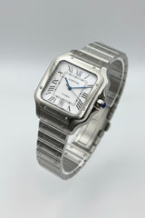 The "Classic Santos" Silver Steel Bracelet