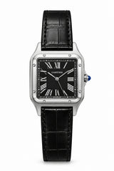 The "Classic Santos Dumont" Silver & Onyx Leather
