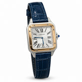 The "Classic Santos Dumont" Two-Tone Rose Gold & Opaline Navy