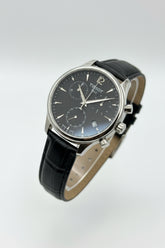 Classic Executive Stainless Steel & Black Chronograph