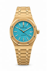 The "Classic Oak" Rose Gold & Ice Blue Tapisserie Bracelet