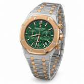 The "Classic Oak Chronograph" Two-Tone Rose Gold & Emerald Tapisserie