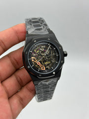 The "Classic Oak Double Balance Wheel Skeleton" All-Black