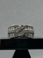925 Silver Band with Brackets and Zircon