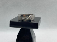 925 Silver 2-Stone Band Ring