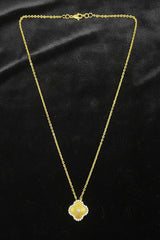 Van Cleef Inspired Locket with Zircon Stone – Gold Plated 925 Silver