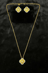 Van Cleef Inspired Locket with Zircon Stone – Gold Plated 925 Silver