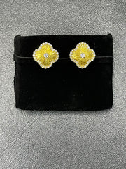 Van Cleef Inspired Locket with Zircon Stone – Gold Plated 925 Silver