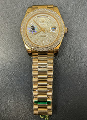 Day-Date 40mm Rose Gold ICED Out Bazel and Dial "Master Plus"