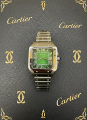 Cartier Santos Stainless Steel "Green" Dial