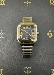 Cartier Santos Stainless Steel Blue Dial