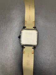 Cartier Santos-Dumont Black Case with Orange Strap