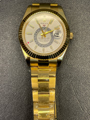 Sky-Dweller 42mm White Dial 18kt Yellow Gold Color