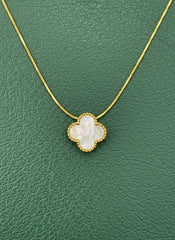 Van Cleef Inspired Locket Tops with Gray Pearl