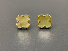 Van Cleef Inspired Locket Tops with Gray Pearl