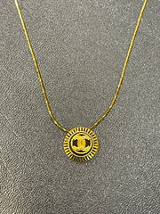 CC Logo Locket & Tops Set – Black Stone | Gold-Plated 925 Silver