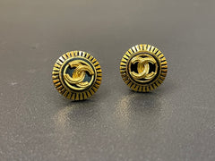 CC Logo Locket & Tops Set – Black Stone | Gold-Plated 925 Silver
