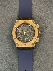Hublot Classic Fusion Inspired Blue & Rose Gold Chronograph Quartz