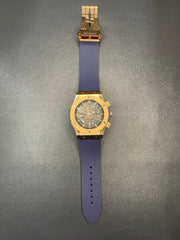 Hublot Classic Fusion Inspired Blue & Rose Gold Chronograph Quartz