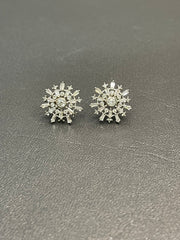 925 Silver Tops with Zircon Bracket Design