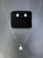 925 Silver Locket Set with Zircon Stone