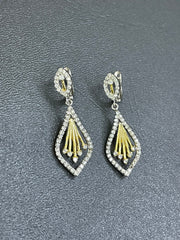 925 Silver & Gold Two-Tone Earrings