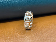 Versace Inspired Greca Band – Rose Gold Plated 925 Silver band