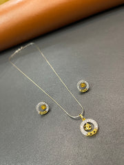 Signature Two-Tone Interlocking Logo Set – Locket & Earrings | Time N Treasure