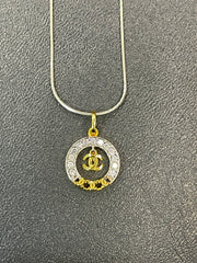 Signature Two-Tone Interlocking Logo Set – Locket & Earrings | Time N Treasure