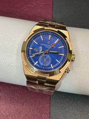 Vacheron Constantin Overseas Dual Time Inspired Watch – Rose Gold Finish & Blue Dial