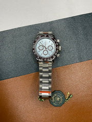 Daytona “Platona”– Platinum Tone with Ice Blue Dial | Luxury Chronograph