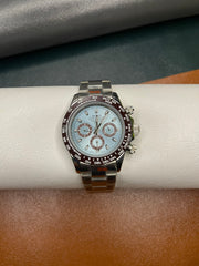 Daytona “Platona”– Platinum Tone with Ice Blue Dial | Luxury Chronograph