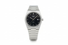 Tissot PRX Black Dial Watch | Stainless Steel Bracelet | Quartz Movement