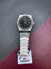 Tissot PRX Black Dial Watch | Stainless Steel Bracelet | Quartz Movement