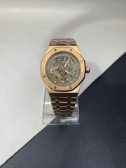 Royal Oak Skeleton Watch – Rose Gold Color Case with Gray Dial | Automatic Movement