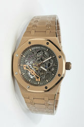 Royal Oak Skeleton Watch – Rose Gold Color Case with Gray Dial | Automatic Movement